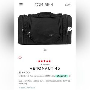 Tom Bihn Aeronaut 45 - Black Ballistic/Northwest Sky